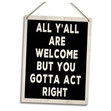 Welcome Sign Decorative Wood Hanging Plaque Wall Door Sign for Housewarming