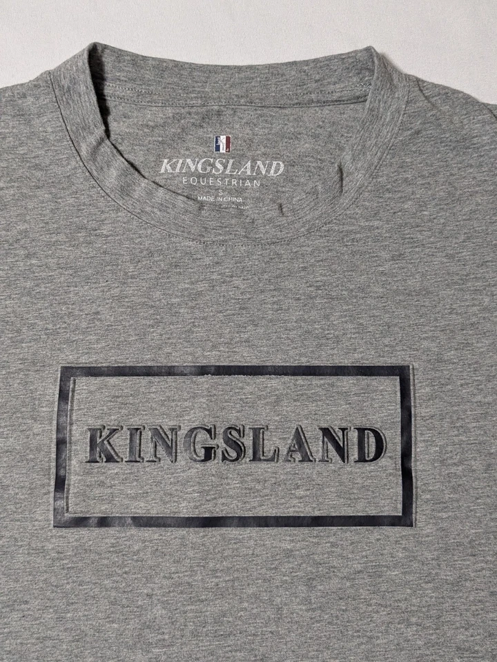 Camiseta KINGSLAND ESQUESTRIAN Hombre Pequeña Gris Mezcla Elástica Logo Foto 2 de 4