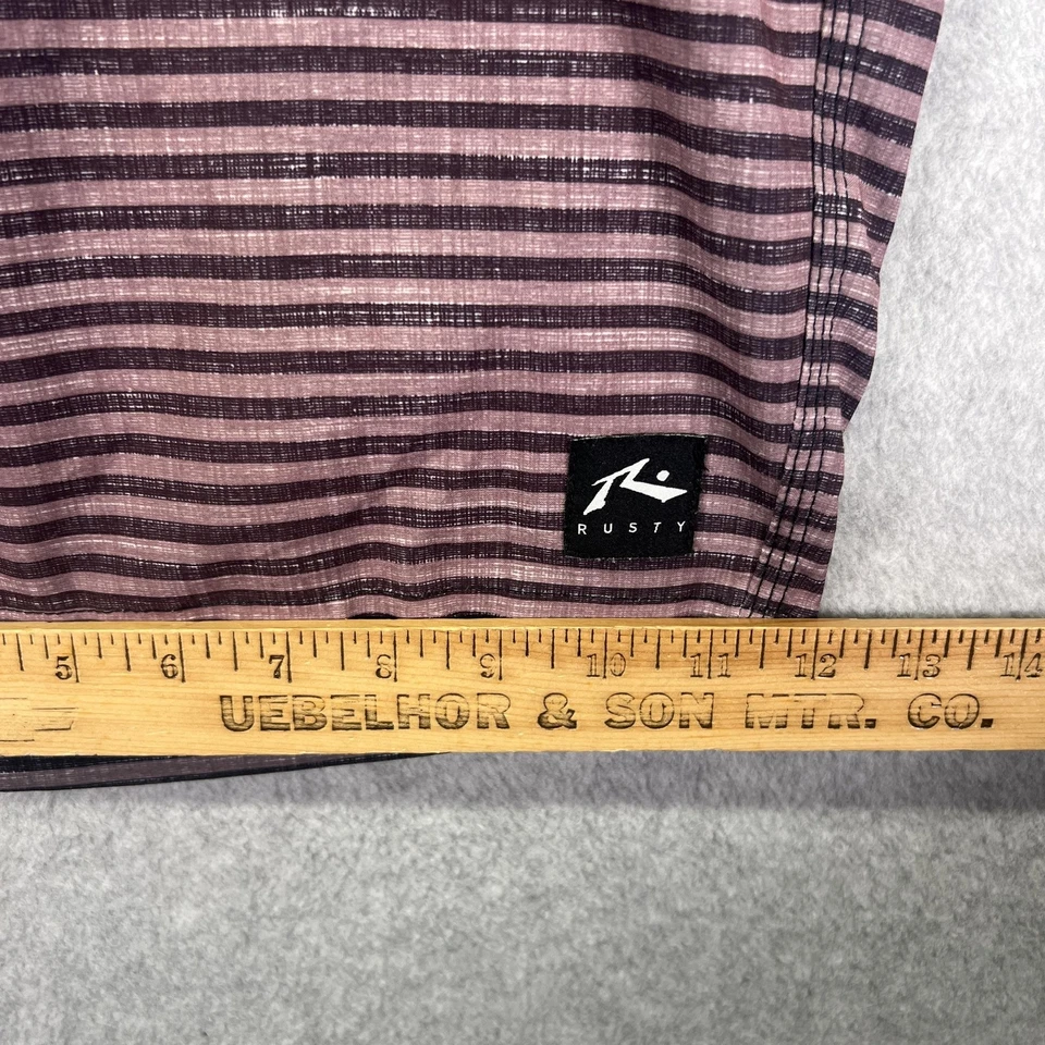 Rusty Shorts Mens 38 Purple Stripe Stretch Hybrid Chino Boardwalk Surf Swimwear - Image 4 of 4