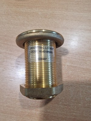Maestrini Messing-Hautverschraubung (gewölbt, 1-1/2'' BSP, 84,5 mm lang). Bootfahren, Marine