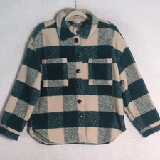 GAP Kids Fleece Plaid Shacket Button Jacket Size XL
