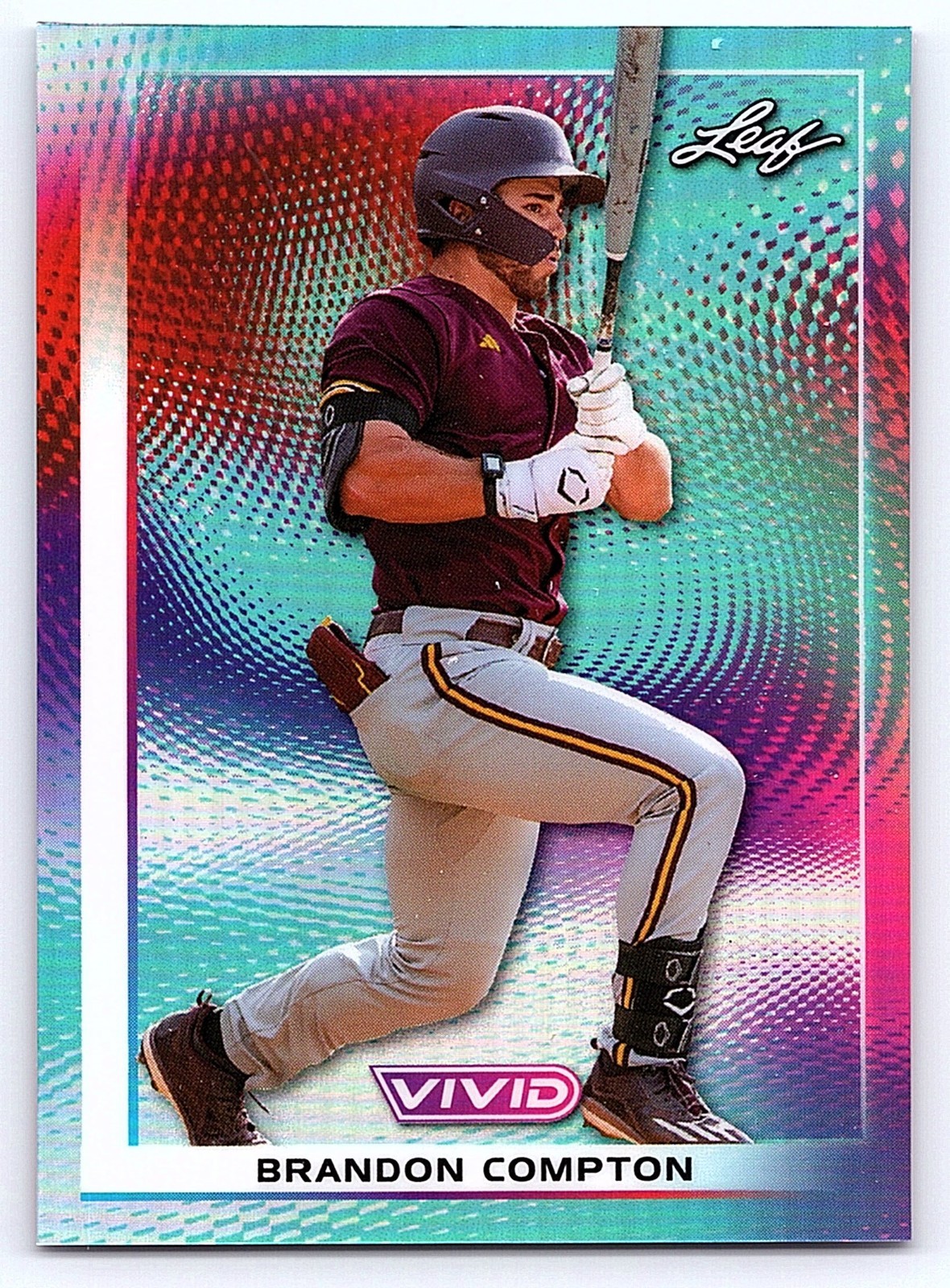 2026 Leaf Vivid Brandon Compton Teal Prismatic #20/35 / Card #23 / Marlins
