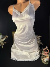 Vtg Silky Soft NIghtie DRESS SLIP LINGERIE NIGHTGOWN Full SLIP GOWN S