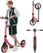 Kick Scooter for Ages 6+,Kid, Teens & Adults. Max Load 240 LBS. Foldable, Lightw