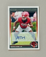 2024 Score Amarius Mims #329 Signatures RC Rookie AUTO Autograph Georgia