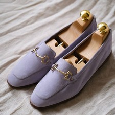 Gucci Horsebit Loafers Suede Lavender Women's Size EU36/US6