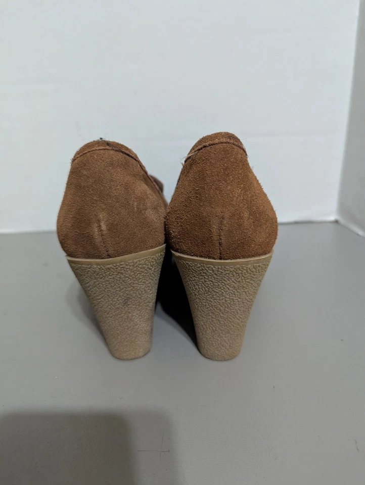 Mocasines de cuña con plataforma de gamuza marrón talla 8,5 Mia para mujer Foto 4 de 4