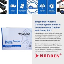 Secnor NAC-7001CP Single Door Access Control Panel 5A PSU Lockable Cabinet