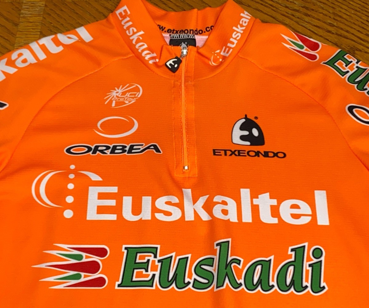 Etxeondo Euskaltel Cycling Jersey Orange 1/4 Zip Orbea