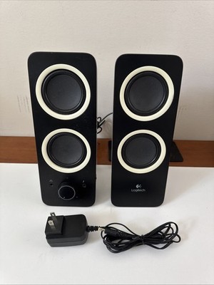 Logitech Z200 10W Multimedia Stereo Computer Speakers Pair Black 3.5mm
