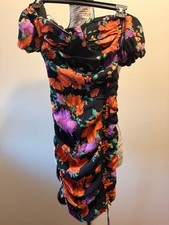 ASTR THE LABEL Floral Ruched Mini Party Dress XS