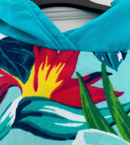 Bright tropical print, new without tags, hooded towel from Olaian at Decat - Picture 3 of 12