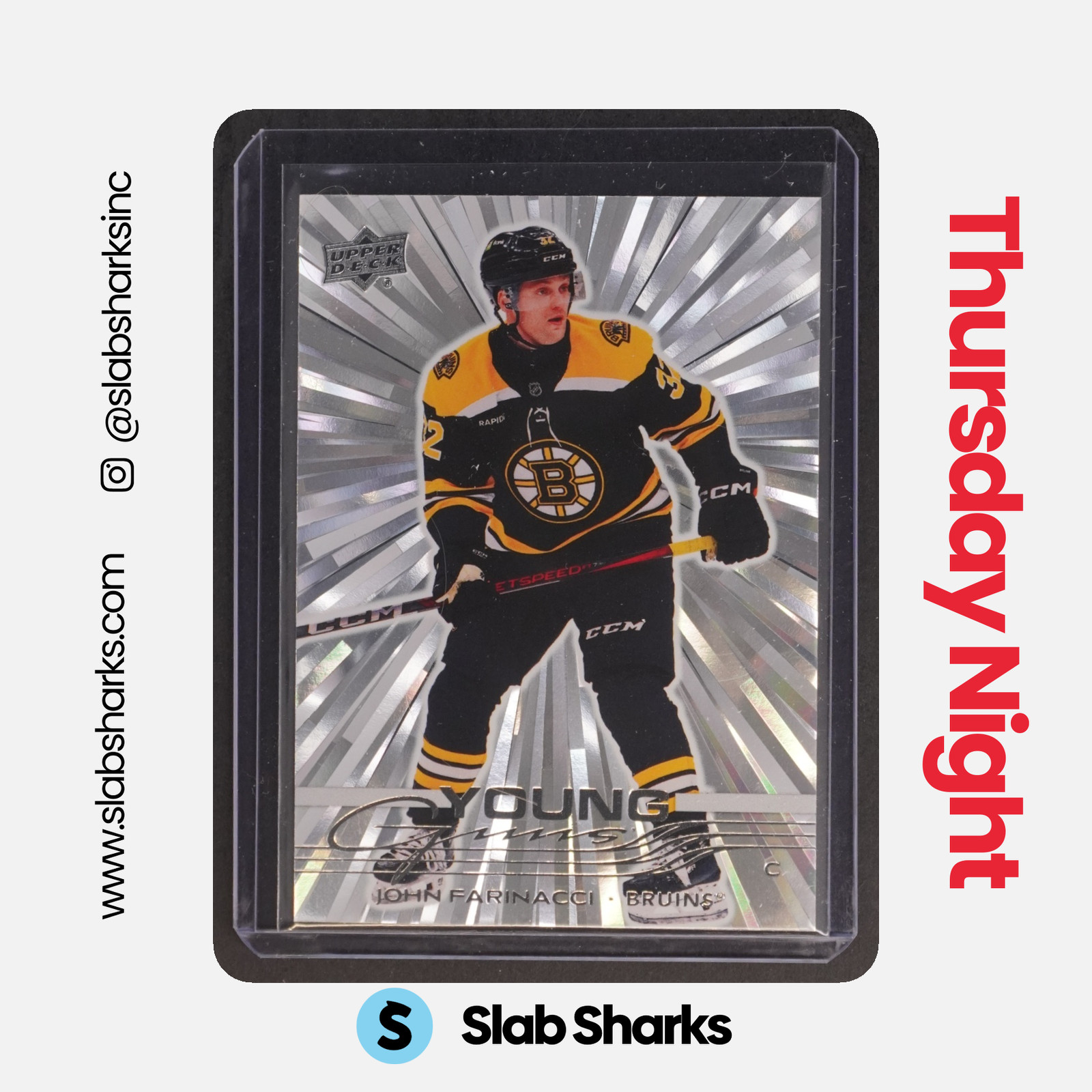 2025 UPPER DECK SERIES 2 #496 JOHN FARINACCI YOUNG GUNS OUTBURST SILVER ROOKIE