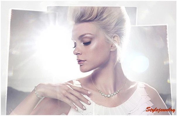 Белое золото заполненное серебро свадьбы сердце браслет сделан с кристаллом Swarovski T46 - Изображение 2 из 4