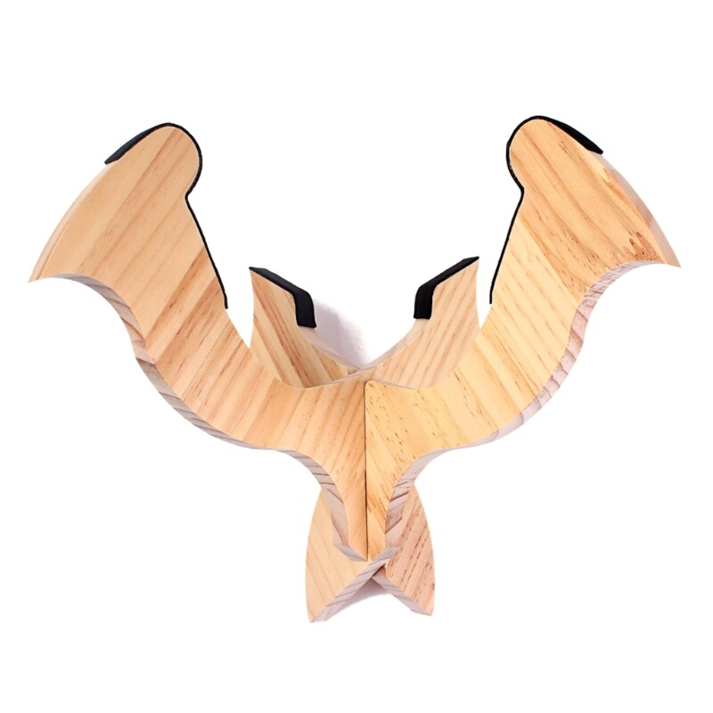 Wooden Ukulele Floor Stand Portable Guitar Stand for Small Musical