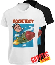 Kim Jong-un Funny T SHIRT S-3XL Rocket Boy / Man Missile Test Launch Joke TEE