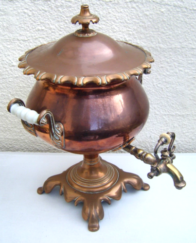Antique Copper Samovar Brass Victorian Circa 1860's. - Picture 1 of 11