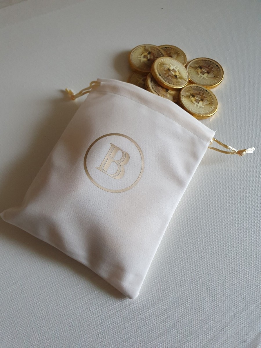 Bitcoin Inspired Gift Pouch - Milk Chocolate Gold Coins | eBay UK