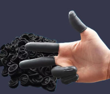 Latex finger Cots Protectors Rubber Fingercot 50 X Disposbale Finger Cover Black