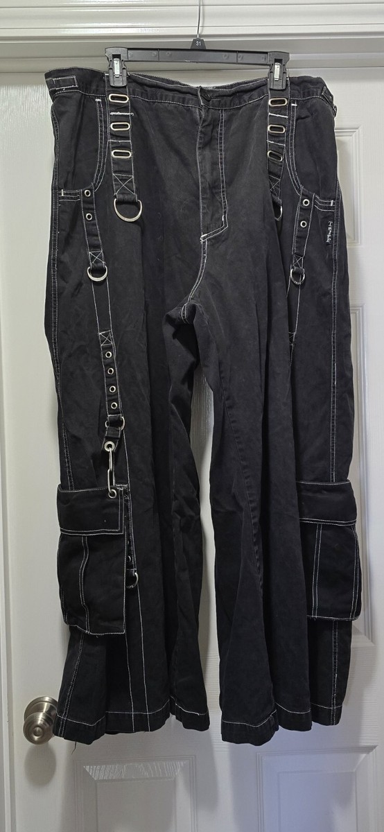 Vintage 90s Tripp NYC Bondage Style Pants Chains Baggy Goth