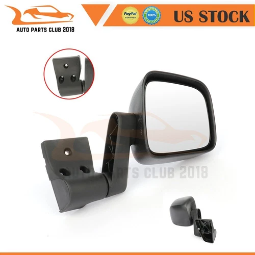 CH1320259 For 2003-2006 Jeep Wrangler TJ Manual Fold Manual Black LH Side Mirror