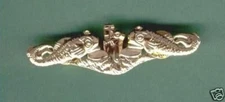 US NAVY OFFICER SUBMARINE BADGE FULL SIZE