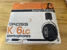 Vintage Koss K-6 LC Over Ear Stereo Headphones In Box