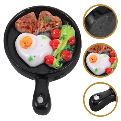 Dollhouse Meal in a Skillet Complete Breakfast 1/6 Scale 2 Piece Set