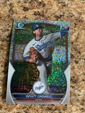 2023 Bowman Draft Chrome Wyatt Crowell Speckle Refractor LA Dodgers BDC-63