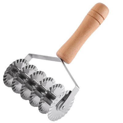 Stainless Steel Pastry Wheel Pizza Pastry 6 Roller Cutter Dough Cookie Pie Craft