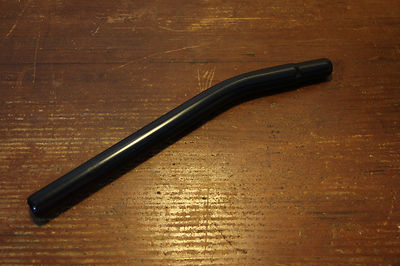 Bicycle Layback Seat Post - 25.4mm X 350mm, Iron Black, 2mm Thick