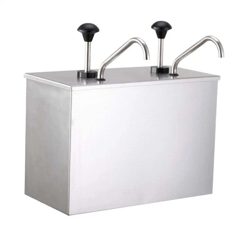 Sauce Dispenser Pump Stainless Bucket Condiment Pump Dispenser for Ketchup Syrup - Image 3 of 4