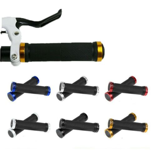 Double Lock On BMX MTB Bike Coloured Bicycle Scooter Handle bar Grips cycle - Picture 10 of 13