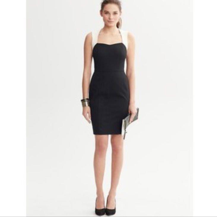 BANANA REPUBLIC~NWT~$140.00~COLORBLOCK *SLOAN SHEAT PENCIL DRESS* 12P (SOLD OUT)