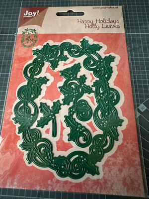 Joy! Crafts Stanze Happy Holidays Holly Leaves  Neu und unbenutzt
