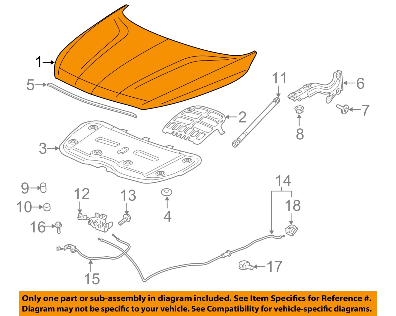 Buick GM OEM 2018 EnclaveHood 84045072 eBay