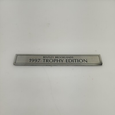 1997 Fits Bentley Brookland Interior Trophy Edition Chrome Door Sill Badge Trim