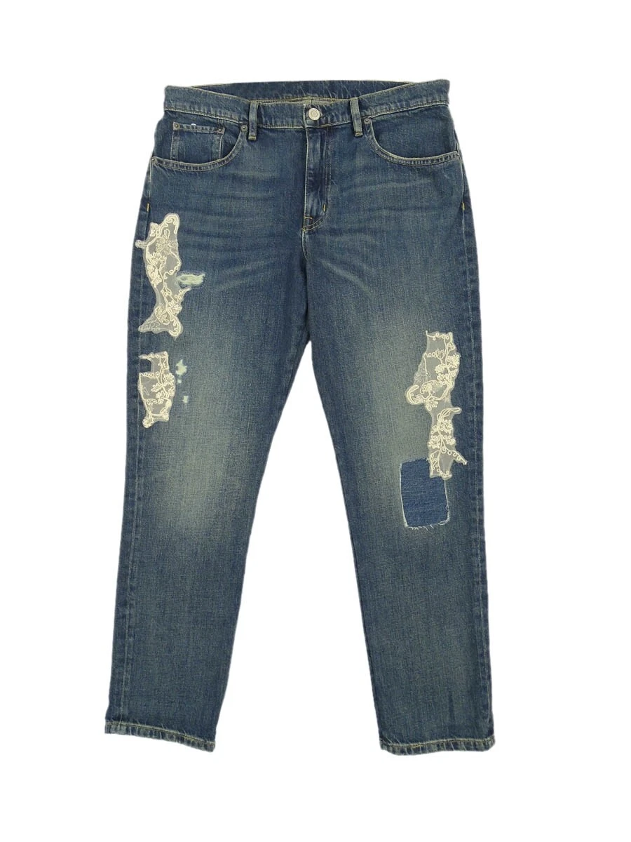Lauren Ralph Lauren Women s Plus Lace Patchwork Tapered Jeans 18W