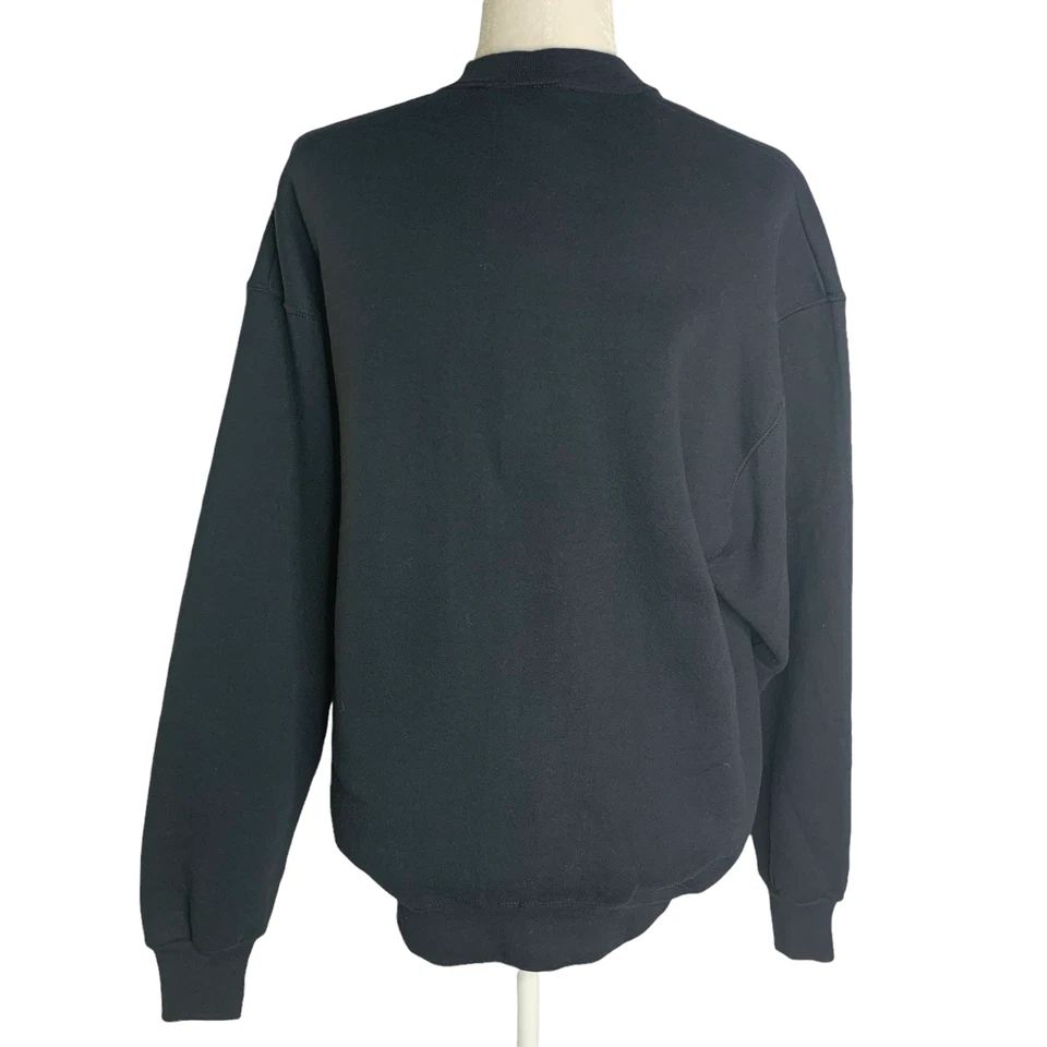 Sudadera Pullover Cuello Redondo Lentejuelas Años 80 De Colección L Negra Hojas Otoño Otoño Foto 4 de 4