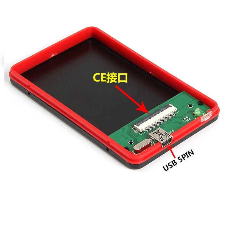 Estuche convertidor de disco duro externo SSD ZIF/CE a USB 1,8" pulgadas 40 pines Foto 3 de 4