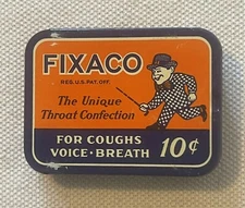 Antique Vintage 1930s Fixaco Medicine Tin - NOS Pharmacy Doctor Collectibles