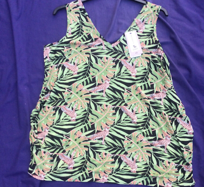 #ad Sainsburys Tu Maternity Size 18 Jungle Tropical Leopard Print Vest Top New GBP 5.14