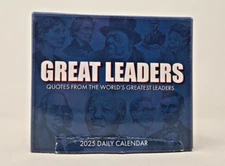 Great Leaders 2025 6.2 X 5.4 Box Calendar - NEW! w/ Minor Box Damage