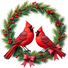 30 Custom Christmas Time Cardinals Personalized Address Labels