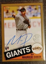 Mauricio Dubon 2020 Topps Series 2 1985 Autograph Gold Parallel /50 RC