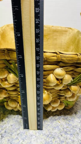 Set of 3 Nesting Raffia Floral Woven Casserole Baskets Lined Handled Square - Picture 19 of 19