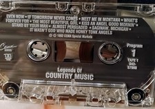 Vintage Legends of Country Music Cassette Tape Various Artists 1993