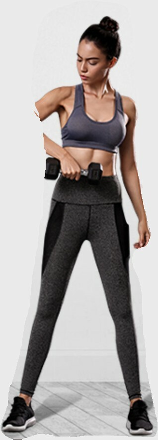 Qutool Yoga Pants / Leggings Grey Size X-Large Approx 12-14-image