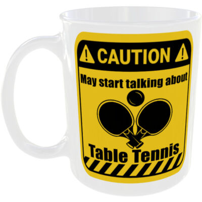 TISCHTENNIS TASSE LUSTIG VORSICHT GESCHENK KAFFEETASSE SPRECHENDE PADDEL BÄLLE TISCHTENNIS