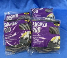 4-Pack - 0.625 in. x 20 ft. Gray Foam Backer Rod Weatherstrip - Large Gaps